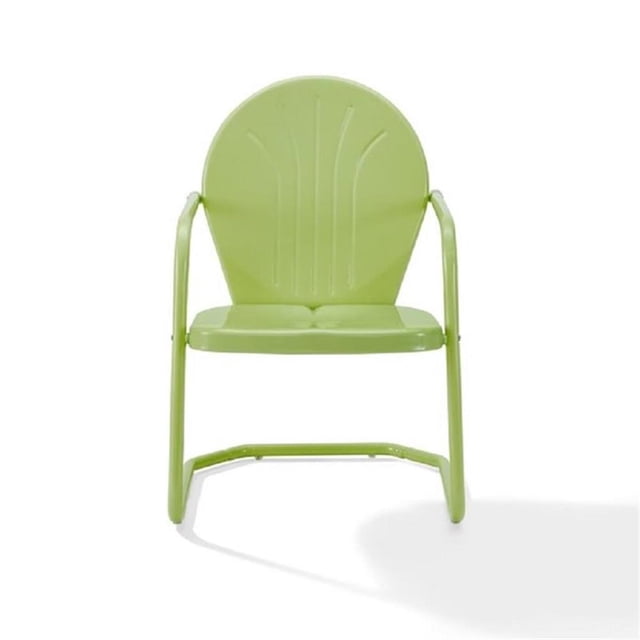 Crosley Furniture Griffith Metal Patio Chair in Key Lime Gloss
