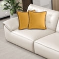 thumbnail image 4 of Fridja Yellow Couch Pillow Covers 18x18 Inch, Soft Solid Color Retro Decorative Square Lightweight Practical Throw Pillow Covers Farmhouse for Sofa Living Room Bed, 4 of 6