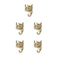thumbnail image 2 of Wweixi Coat Hooks Easy To Install And Wide Application For Added In Daily Life Gold (rhino) 5Set, 2 of 6