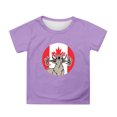 thumbnail image 1 of Chandails de la Fête du Canada T-Shirts pour Tout-Petites Filles T-Shirt à Manches Courtes pour Filles Vêtements d'Été pour Tout-Petites Filles Col Rond Ensembles Fille Tenue Fille 3T, 1 of 4