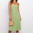 thumbnail image 4 of Fridja Femmes Casual Fleur Impression Slim Plage Licou Bretelles Robe Bretelles, 4 of 9