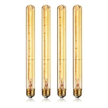 Dimmable Long Tubular Light Bulb E27 40W Retro Light Bulb 220V Industrial Home Bar Chandelier 4 Pcs,1 set * Dimmable Long Tubular Light Bulb