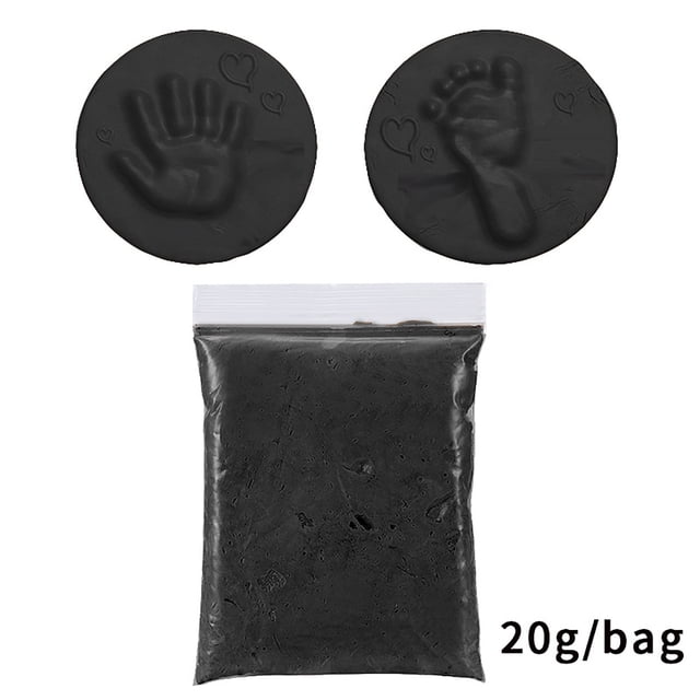 WLOELOEW Black Baby Drying Soft Clays Handprint Imprint Casting Toys For Kids 20G