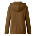 thumbnail image 4 of TIMIFIS Chandail à Capuchon pour Femme Veste Chandail Décontracté Fermeture Éclair Complète Manches Longues Ample Uni Entraînement Basique Actif Haut à Capuche-Coffee-Xxlautomne, 4 of 5