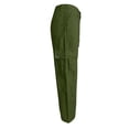 thumbnail image 4 of LOVZFMLL Women's Jeans, Fashion Women's Drawstring Pocket Button Mid Waist Tight Pants Army Green, 2XL, 4 of 6