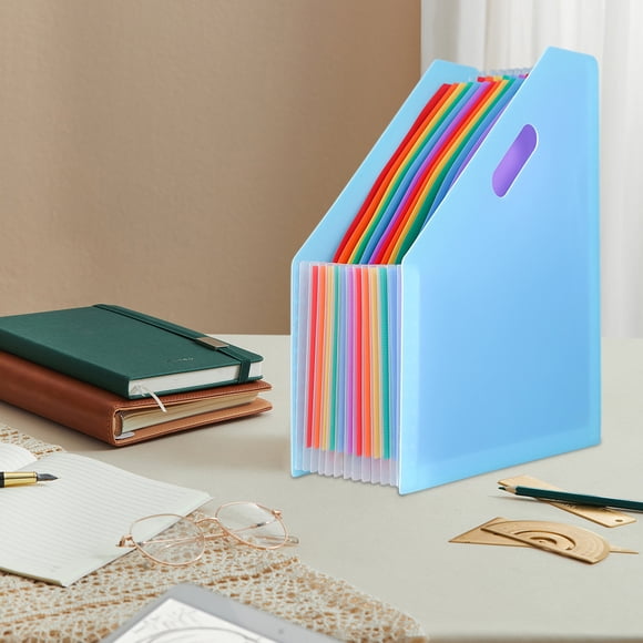 Vrorvz Porte-Dossiers Vertical Incliné Organisateur Grande Capacité pour une Organisation de Bureau Efficace à Multiples Compartiments Construction en Plastique Durable avec Technologie de Pressage à Chaud pour une Utilisation à Long Terme