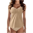thumbnail image 2 of Maillots de Bain pour Femmes, Tankinis pour Femmes Modestes Deux Pièces, Haut de Tankini à Nœud devant avec Bas, Cadeaux d'Anniversaire, 2 of 4