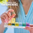 thumbnail image 4 of MEDca 7 Day Pill Organizers, Pack of 2, Simple Push Button Design, Easy Open, 4 of 6