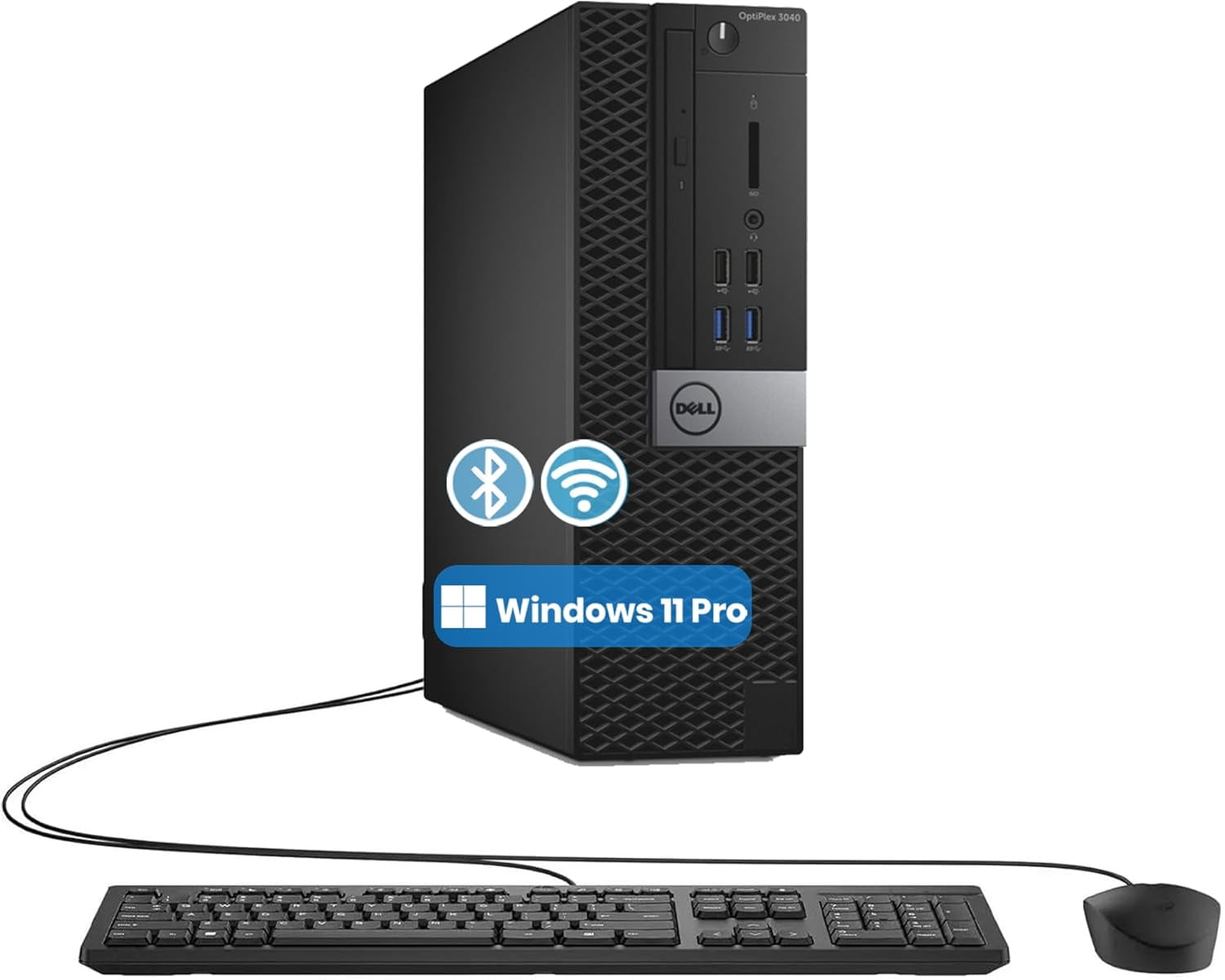 Dell OptiPlex SFF Desktop PC Intel Core i5 6500 3.20GHz, 8GB RAM 128GB SSD Windows 11 Pro Keyboard Mouse, WiFi  Bluetooth