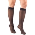 thumbnail image 1 of Truform Sheer Knee High Stockings, Diamond Pattern: 15 - 20 mmHg, Charcoal, Small, 1 of 7