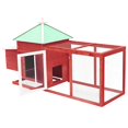 thumbnail image 2 of vidaXL Chicken Coop with Nest Box Red 190x72x102 cm Solid Firwood, 2 of 4