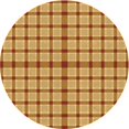 thumbnail image 1 of Ahgly Company Tapis d'Intérieur Ronds Transitionnels Orange Lavables à la Machine, 7 Pieds Rond, 1 of 7