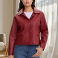 thumbnail image 4 of Veste en Cuir Femme Coupe Ajustée/veste Femme Hiver Décontractée, Fête, 4 of 7