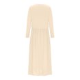 thumbnail image 3 of Gspmoly Robes pour Femmes, Robe Décontractée pour Femmes à Taille Élastique à Manches Longues avec Fermeture Éclair, Robe à Col en V, Offres du Jour sur les Robes Habillées pour Femmes, 3 of 5
