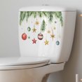 thumbnail image 4 of Christmas Bathroom Decor Sticker Set Featuring Star Hanging Lamp and Tree Designs – 29 cm x 20 cm Single Adhesive Vinyl Decal for Toilet Lid, Mirror, or Wall, 4 of 6