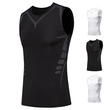 Yuyuzo Slim fitted Tank Top Men Sleeveless Running Athletic Shirts Crewneck Quick Dry Lightweight Workout Gym Tees