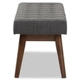 thumbnail image 4 of Baxton Studio Elia Button Tufted Bedroom Bench in Dark Gray, 4 of 7