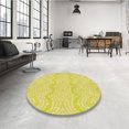thumbnail image 4 of Ahgly Company Tapis d'Intérieur Rectangulaire de Style Transitionnel, Lavable à la Machine, Brun Doré Jaune, 2 Pieds x 5 Pieds, 4 of 7