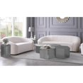thumbnail image 2 of Meridian Furniture Hexagon Brushed Chrome 4 Piece Modular Coffee Table, 2 of 3