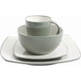thumbnail image 3 of Gibson Home Soho Lounge 16 Piece Square Stoneware Dinnerware, Green, 3 of 7