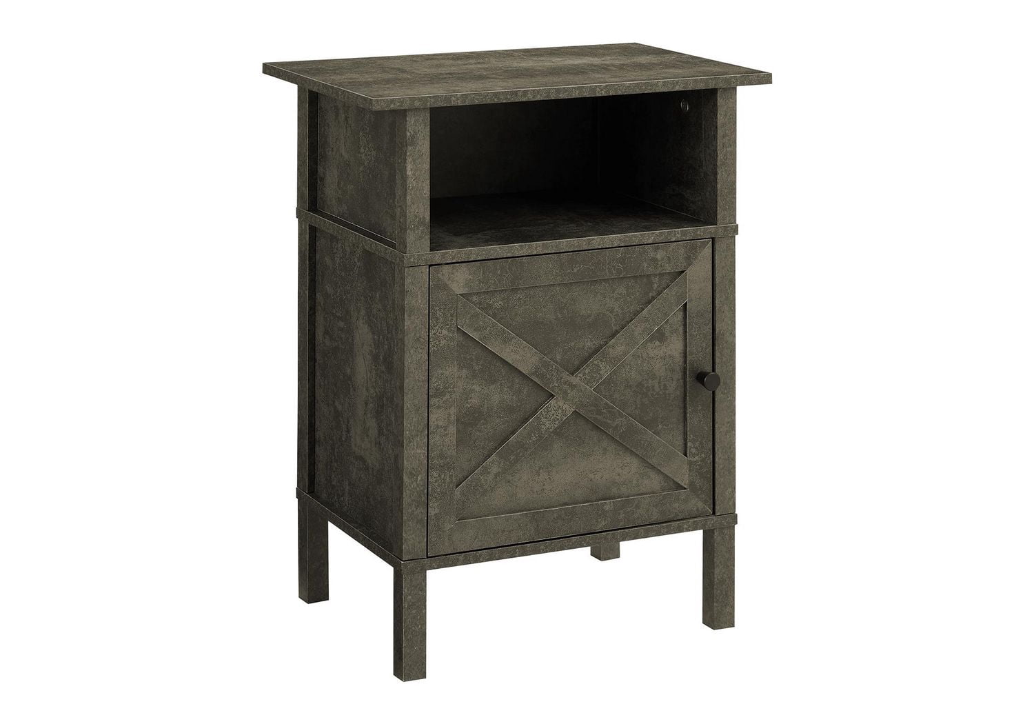 Monarch Specialties Table D'appoint, Table D'appoint, Bout, Salon, Petit, Rangement, Stratifié En Bronze Foncé, Transitionnel