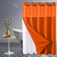 thumbnail image 3 of Rideau de Douche Simple à Double Grand Anneau pour Salles de Bain, Tissu Polyester Robuste avec Ourlet Lesté Magnétique, Conception Réversible et Imperméable pour Hôtels et Maison, 3 of 5