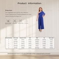 thumbnail image 5 of Miaeowve Girls Jumpsuit Summer Sequins One Shoulder Beaded Wide Leg Rompers One Piece Outfits with Pockets Light Blue 6, 5 of 5