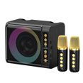 thumbnail image 1 of T203 Machine de Karaoké avec 2 Microphones Carte TF Lecteur de Disque U Haut-Parleur Portable Studio Caisson de Basses pour Fête en Plein Air Réunion, 1 of 9