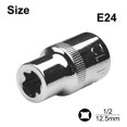 thumbnail image 2 of E Type Sockets1/2 Tool Female for Torx Socket for Ratchet End Wrench Head Hand Tools E24, 2 of 10