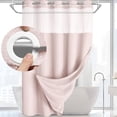 thumbnail image 4 of Birdeem Anneaux de Rideau de Douche, Rideaux de Douche pour Salle de Bain, Rideau de Douche Anneau Double Grand Uni à Étoiles Pleines Réversible pour Salles de Bain, Rideaux de Douche en Tissu Polyester Robuste, Rideaux de Douche pour Salle de Bain, 4 of 6