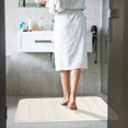 thumbnail image 2 of ORUYROP Memory Foam Bath Mat Large Size, Soft and Comfortable, Super Water Absorption, Non-Slip, Thick, Machine Wash, Easier to Dry for Bathroom Floor Rug (44 x 24 Inch, Cream), 2 of 7