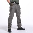 thumbnail image 2 of cllios Pantalon de Randonnée pour Homme Grande Taille Pantalon Cargo à Multiples Poches Pantalon d'Extérieur Imperméable en Ripstop Pantalon de Travail de Randonnée Léger Extensible Noir 4TG, 2 of 8