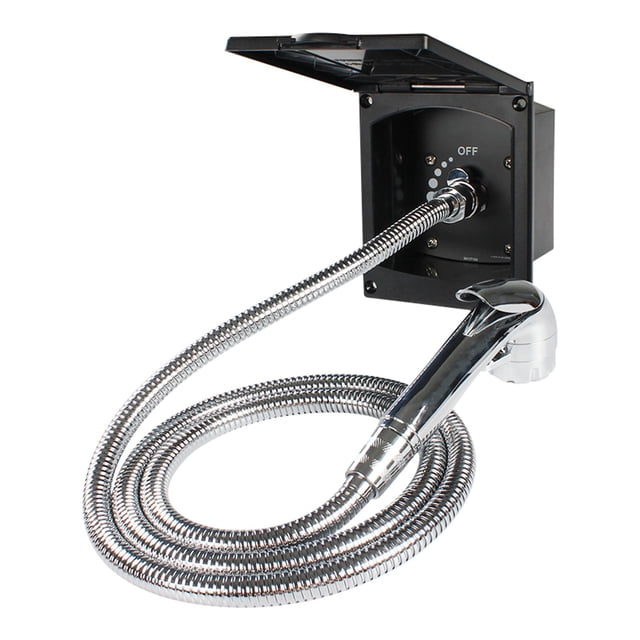 Black Exterior Shower Box Kit For Caravan RV Boat Motorhome ,Variety of Features