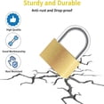 thumbnail image 4 of SUTENGDA Small Keyed Padlocks 4 Pcs 30mm Solid Brass Padlock with Same Keys 12 Pcs  Solid Brass Padlock with Key for Gate  Gym Locker  Tool Box, 4 of 7