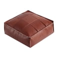 thumbnail image 2 of Abbracc Pouf Doux Repose-Pieds Fait à la Main Coussin de Sol Carré Cuir PU Pouf Marocain Rouge, 2 of 9