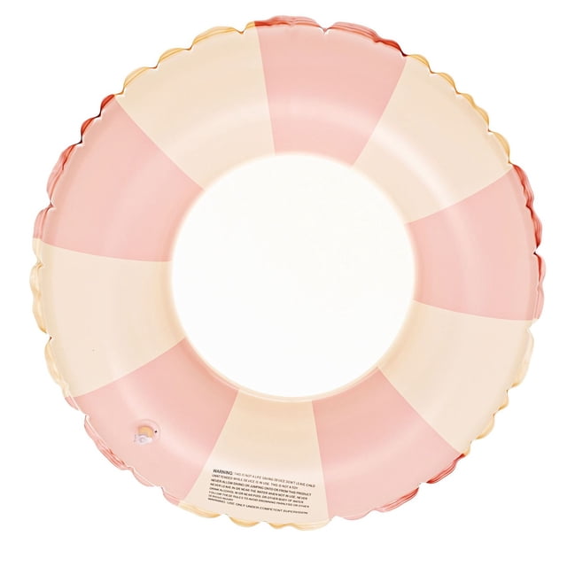 WHEANG Adorable And Beige Striped Inflatable Kids' Swimming Ring Ideal For Pool Parties Beach Trips And Summer Water Fun Ensuring And Enjoyment For Children