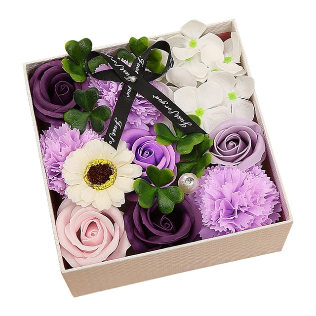 Coffret Cadeau de Savon aux Roses Parfumées pour la Fête des Mères