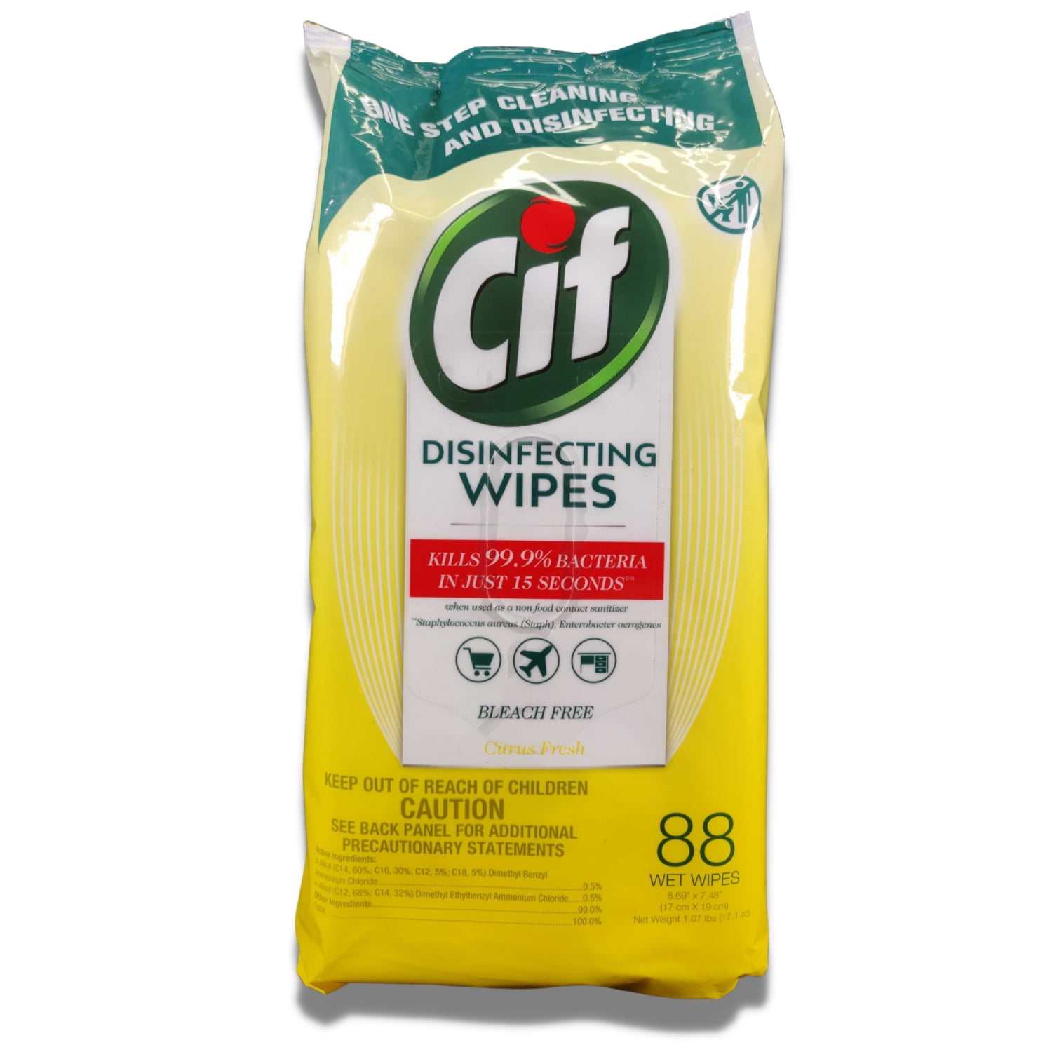 Fine Life Products Cif Multi Surface Disinfecting Citrus Wipes, 88 Count