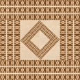 thumbnail image 1 of Ahgly Tapis d'Intérieur Lavable en Machine Carré Transitionnel Acajou Brun, 4 Pieds Carré, 1 of 7