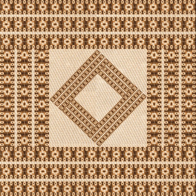 Ahgly Tapis d'Intérieur Lavable en Machine Carré Transitionnel Acajou Brun, 4 Pieds Carré