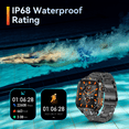thumbnail image 4 of Smart Watch Compass  Bluetooth Call(Answer/Make Calls) LED Flashlight 600mAh  IP68  Waterproof Outdoor Fitness Watch for Android Ios Women Smartwatch, 4 of 10
