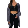 thumbnail image 1 of CEHVOM Femmes Décontracté en Vrac Long Cardigan Tops Manteau, 1 of 8
