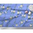 thumbnail image 2 of Soimoi Moss Georgette Fabric Leaves & Peony Floral Decor Fabric Printed Yard 42 Inch Wide, 2 of 5