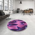 thumbnail image 4 of Ahgly Tapis Rectangulaire Lavable en Machine Intérieur Transitionnel Violet, 2 Pieds x 4 Pieds, 4 of 7
