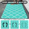 thumbnail image 2 of Modern Turquoise Bathroom Rug 20"x32" Non Slip Quick Dry Super Water Absorbent Green Bath Mat Washable Luxury Thin Bathroom Rugs Fit Under Door, 2 of 4