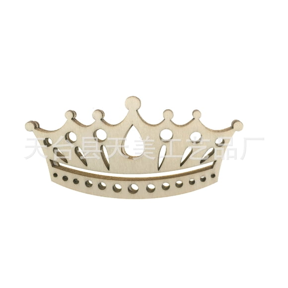 CIMAXIC Party 10pcs Diy Wooden Crown Handicrafts Toy For Enhance Creativity And Imagination Wooden Party Decoration For Home School And Kindergarten Activities,3.15"X1.54"X0.04"