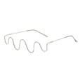 thumbnail image 1 of Fashion Half Glasses Frame No Lens Half Jeweled Frame Decorative Diamonds, 1 of 8