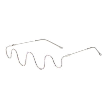 Milaget Semi Glasses Reading Shape Half Glasses Eyeglasses No Lens Diamonds