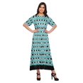 thumbnail image 1 of Moomaya Robe Kurti Tunique Longue Ligne A pour Femmes, Manches au Coude, Kurti Décontractée Imprimée, 1 of 5