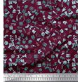 thumbnail image 1 of Soimoi polyester Crepe Fabric Santa Cap,Gift Box & Bell Christmas Print Fabric by Yard 52 Inch Wide, 1 of 1